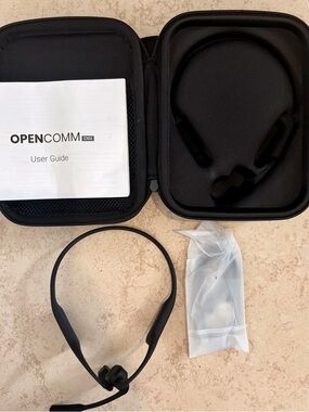 SHOKZ OpenComm Black Wireless Headset - OpenComm